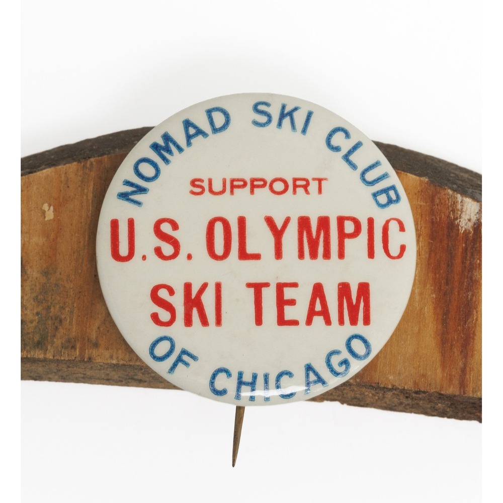 Vintage US Olympic Ski Team Pin Nomad Ski Club Chicago